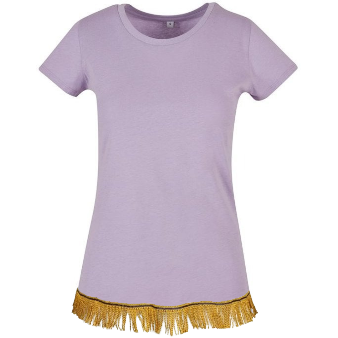 Women's Basic Fringed T-Shirt (11 Colors) - Free Worldwide Shipping- Sew Royal US