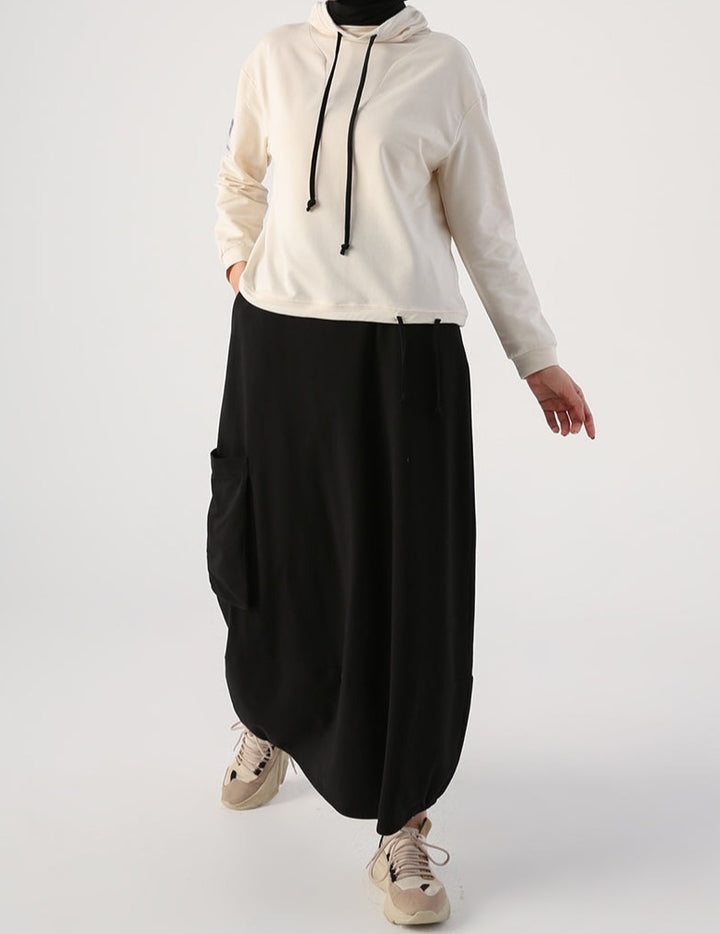 Cowl Neck Top & Skirt Set