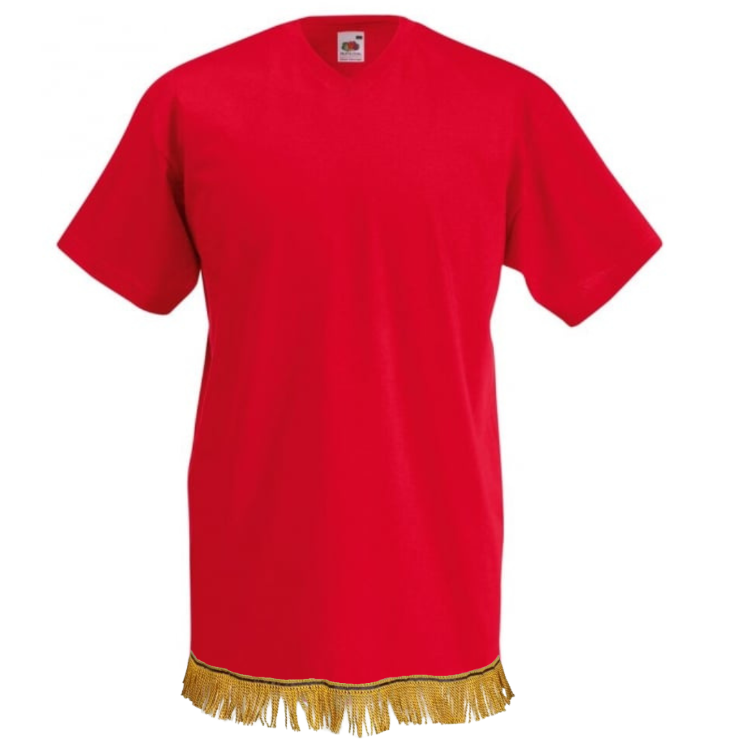 Men's Plain V-Neck Fringed T-Shirt - Free Worldwide Shipping- Sew Royal US