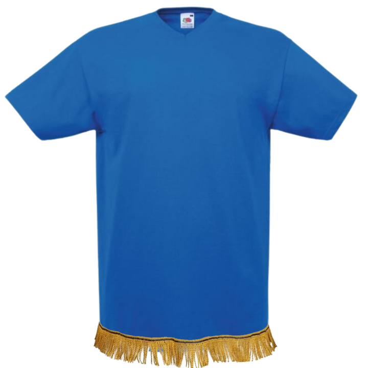 Men's Plain V-Neck Fringed T-Shirt - Free Worldwide Shipping- Sew Royal US